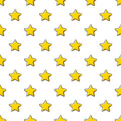 Wall Mural - Yellow golden stars scribble sketch pattern background.