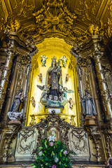 Sticker - Details of bye-altar of Carmelite Church in Porto city, Portugal