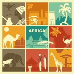 Wall Mural - Traditional symbols of Africa