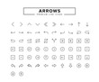 Arrows line icon set