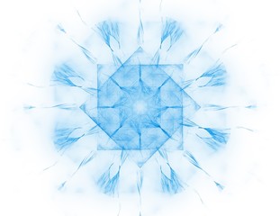 Fototapete - Multicolored abstract computer generated fractal mandala background