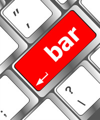 Poster - bar button on the digital keyboard keys