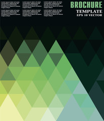 Poster - abstract colorful geometric triangle polygonal background, template. - stock vector