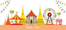 Thai Temple Fair, Thailand Festival And Event In Buddhism Place