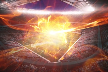 Poster - Composite image of ball of fire 3d