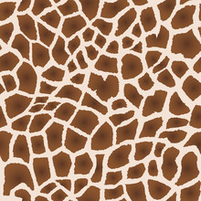Seamless Pattern. Imitation Print Of Skin Of Giraffe. Brown Spots On Beige Background.