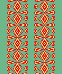 Wall Mural - Ethnic Abstract bright pattern background. 