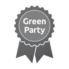 Wall Mural - Isolated badge with  the text Green Party