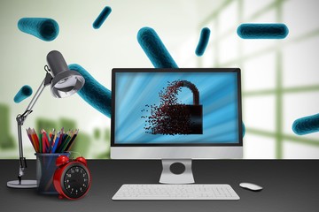 Poster - Composite image of composite image of black lock 3d