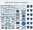 Heraldic Design Elements set bundle