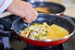 © FS-Stock - Man's hand holding an egg. White chicken egg. Chef starts preparing omelet.