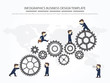 © zaieiunewborn59 - Easy to edit with people walking on gear. Infographic Template. Vector Illustration.