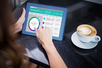 Poster - Composite image of graphic image of bank account web site