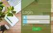 © vectorfusionart - Composite image of close-up of login page