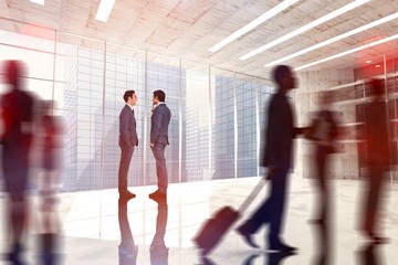 Poster - Composite image of businessmen talking