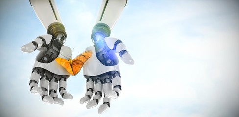Poster - composite image of close up of butterfly 3d