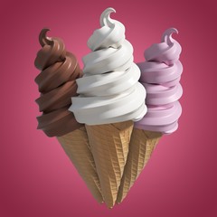 Poster - Composite image of 3d composite image of  ice creams