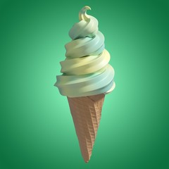 Poster - Composite image of 3d composite image of a ice cream