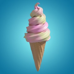 Poster - Composite image of 3d composite image of a ice cream