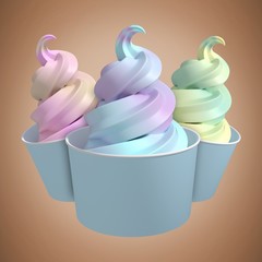 Poster - Composite image of 3d composite image of  cupcakes