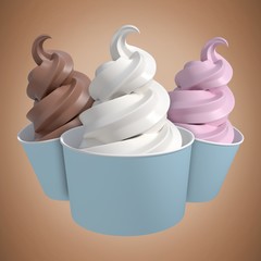 Poster - Composite image of 3d composite image of cupcakes