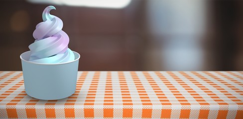 Poster - Composite image of 3d composite image of a cupcake