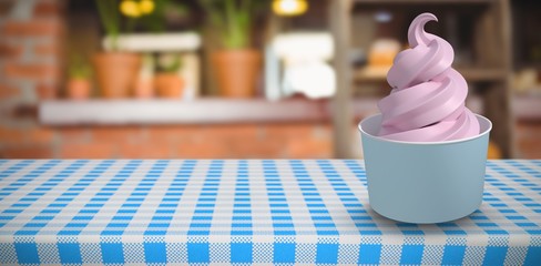 Poster - Composite image of 3d composite image of a cupcake