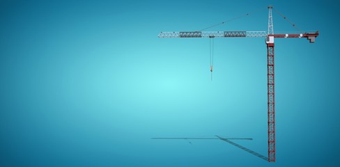 Poster - Composite image of studio shoot of a crane 
