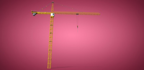 Poster - Composite image of studio shoot of a crane 