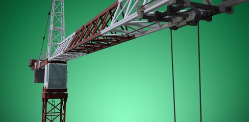 Poster - Composite image of studio shoot of a crane 