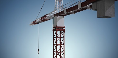 Sticker - Composite image of studio shoot of a crane 