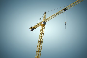 Poster - Composite image of studio shoot of a crane 