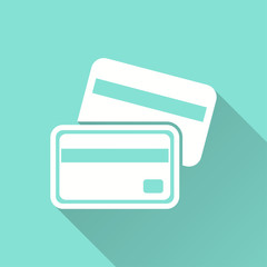 Wall Mural - Credit card - vector icon.