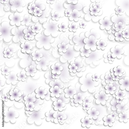 Nowoczesny obraz na płótnie Seamless Flowers Pattern