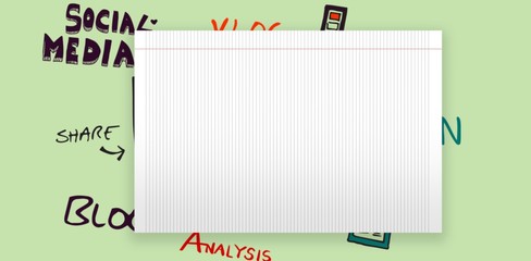Poster - Composite image of composite image of social media diagram 