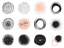 Abstract Circle Clip Art Elements. Use For Posters, Prints, Greeting And Business Cards, Banners, Icons, Labels, Badges And Other Graphic Designs.