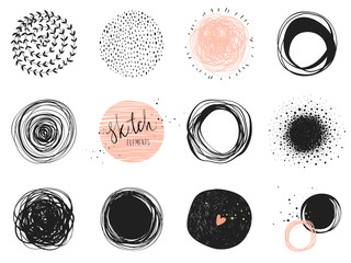abstract circle clip art elements. use for posters, prints, greeting and business cards, banners, ic