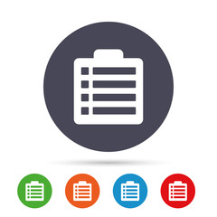 Poster - checklist sign icon. control list symbol.