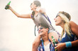 © NDABCREATIVITY - Happy friends laughing and having fun outdoors