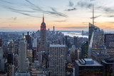 Fototapeta  - Vue panoramique sur Manhattan en fin de journée - New-York City - USA