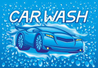 Wall Mural - Car wash.