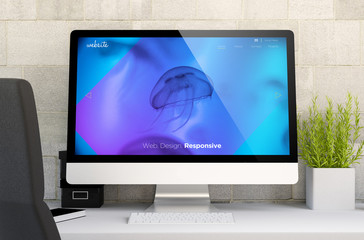 Poster - workspace with cool responsive design