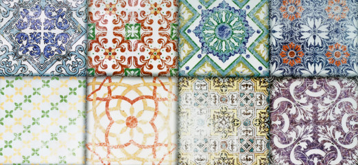 Naklejka na meble Seamless ceramic tiles wall and floor decoration patterns. Can be used for wallpaper, pattern fills, web page background,surface textures.