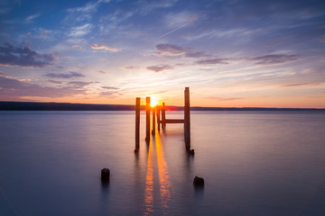 Wall Mural - Sunset on Seneca Lake in the Finger Lakes