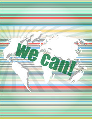 Poster - we can text on digital touch screen interface