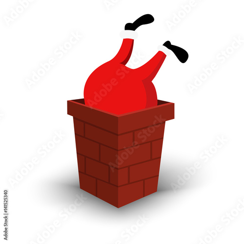 Christmas Santa Claus Character Upside Down In Chimney Cartoon Man In Festive Costume Santa Claus Vector Xmas Illustration Buy This Stock Vector And Explore Similar Vectors At Adobe Stock Adobe Stock