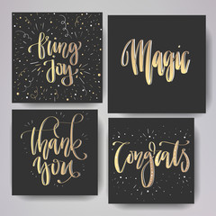 Wall Mural - Modern lettering quotes, hand written vector calligraphy cards