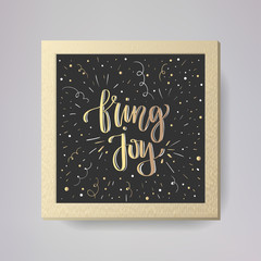 Wall Mural - Modern lettering quote in a frame, hand written vector calligraphy - 'bring joy'