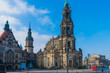 Dresden Cathedral of the Holy Trinity or Hofkirche, Dresden Castle, Dresden, Saxony, Germany