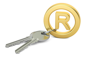 Poster - Registered Trademark concept,  3D rendering